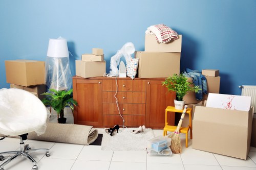 Loading belongings into a moving van for a Kilburn relocation