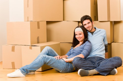 Family preparing for a house move in Kilburn
