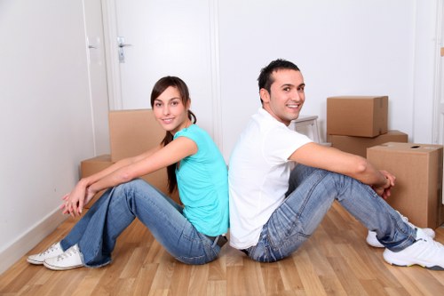 Packing and loading office furniture for a Kilburn relocation