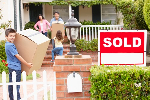 Prepared moving van and packed household items ready for a Kilburn property move